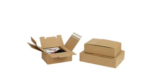 Cajas e-commerce regulables con cierre adhesivo capsa2in1® e-Flex