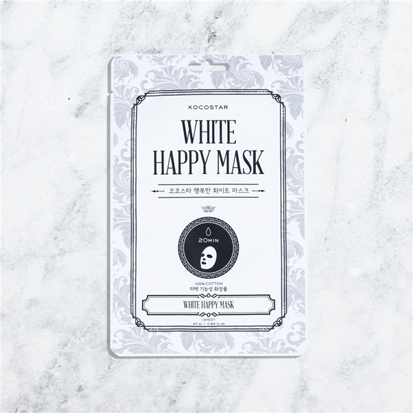 WHITE HAPPY MASK