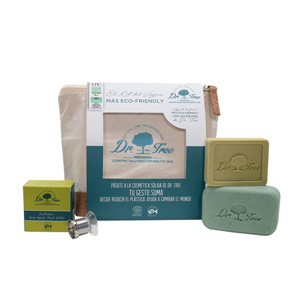 Kit del viajero eco-friendly + imán portasólidos