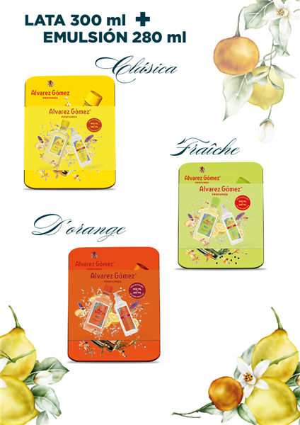 Latas Agua de Colonia concentrada con emulsión hidratante